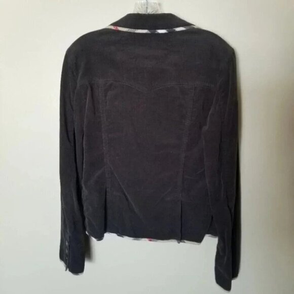 Burberry Brown Corduroy Blazer Single Breasted - Picture 2 of 14